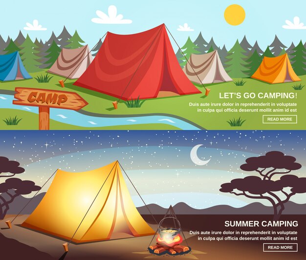 Camping Banners horizontales
