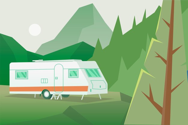 Camping con caravana
