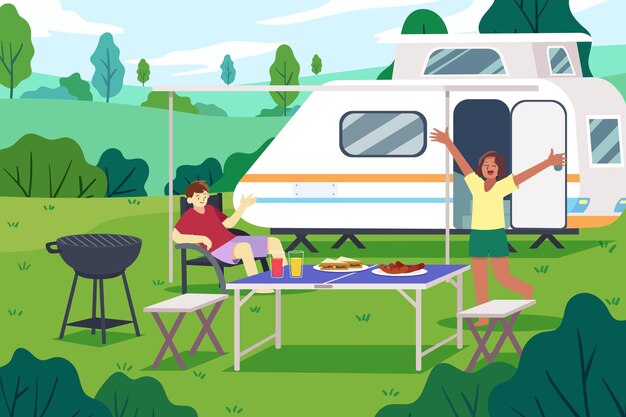 Camping con caravana