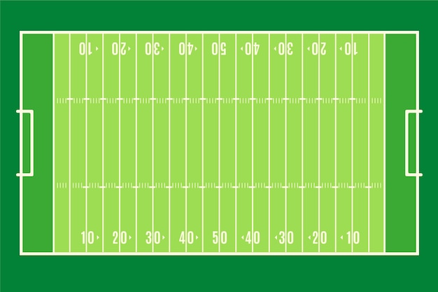 Vector gratuito campo de fútbol americano de diseño plano