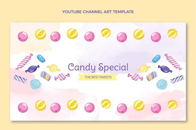 Canal de youtube de comida de acuarela