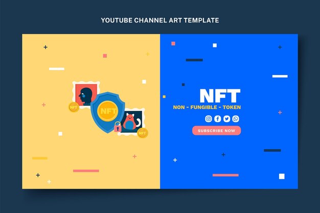 Canal de youtube de tecnología de diseño plano.