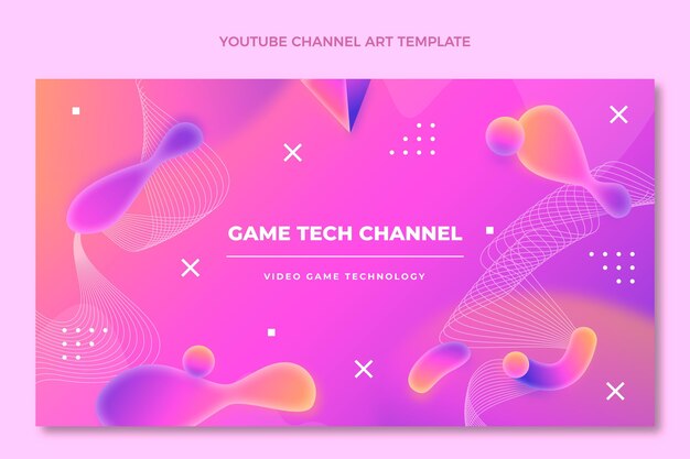 Canal de youtube de tecnología de fluido abstracto degradado