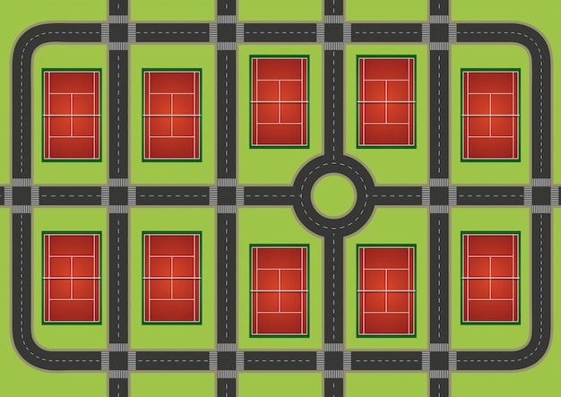 Vector gratuito canchas de tenis