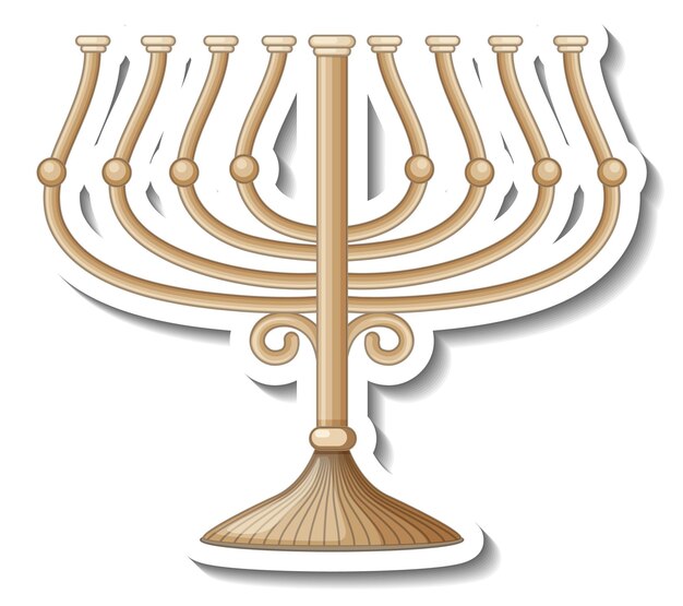 Candelabro o candelabro sobre fondo blanco.