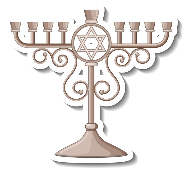 Candelabro o portavelas sobre fondo blanco.