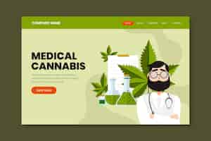 Vector gratuito cannabis medicinal - página de inicio