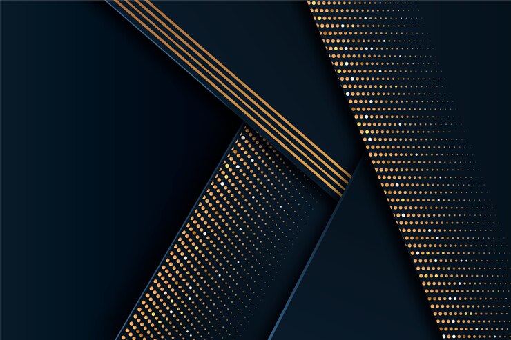 Vector gratuito las capas de papel oscuro de fondo con detalles dorados