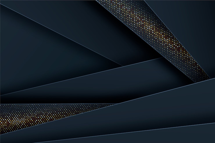 Vector gratuito las capas de papel oscuro de fondo con detalles dorados