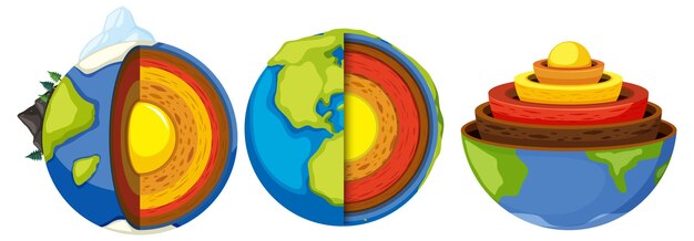 Capas del vector de la Tierra