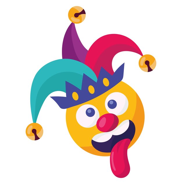 Cara de emoticon de comodín loco