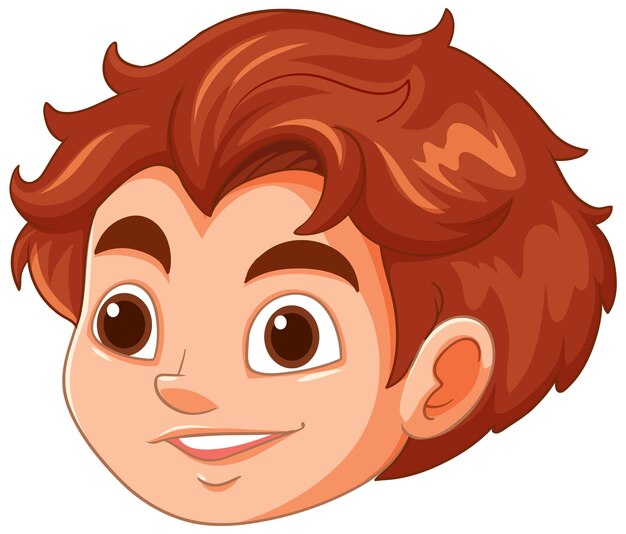 La cara feliz de los niños de dibujos animados