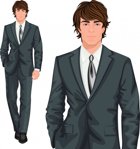 Carácter permanente joven empresario
