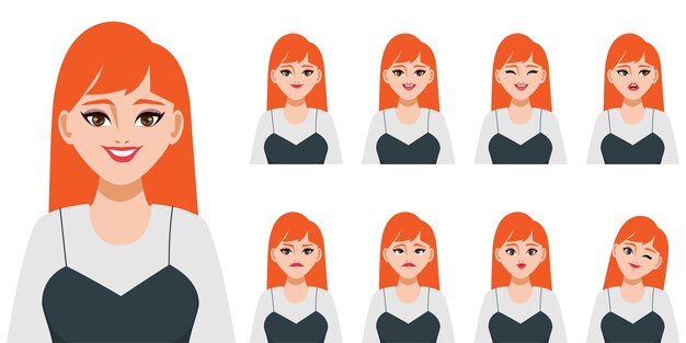 Caracteres con diferentes expresiones