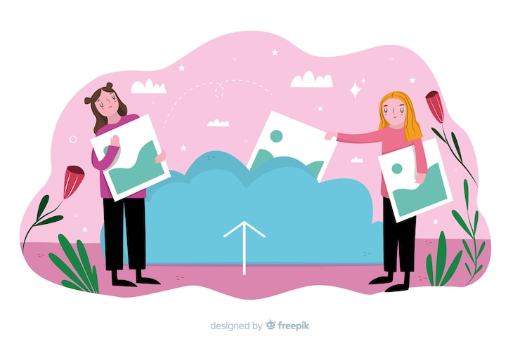 Vector gratuito carga de la imagen de la página de destino del concepto