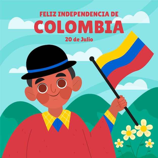 Caricatura 20 de julio - independencia de colombia illustration