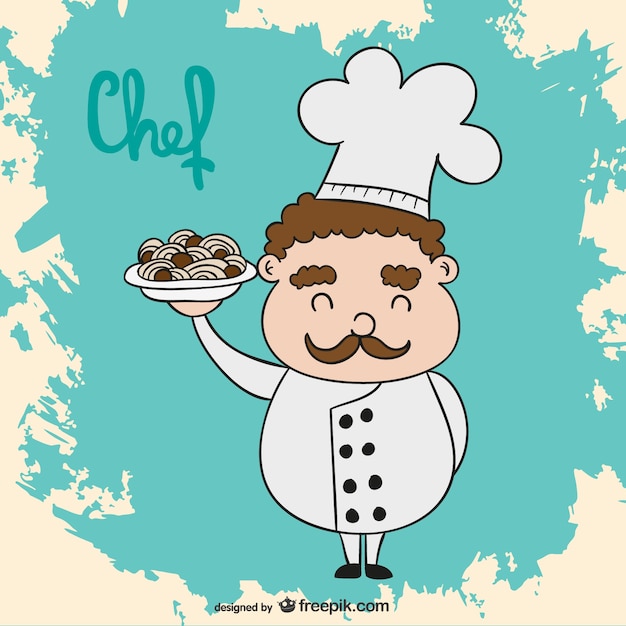 Vector gratuito caricatura de chef