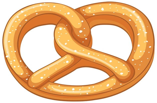 Vector gratuito una caricatura de pretzel delicioso aislado