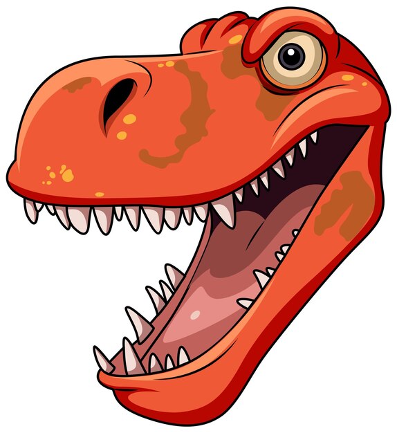 Una caricatura de Tyrannosaurus aislada