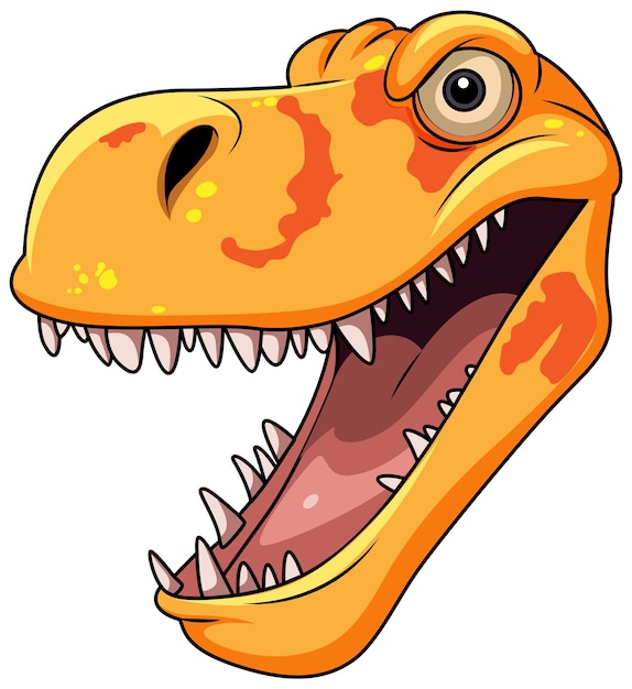 Vector gratuito una caricatura de tyrannosaurus aislada