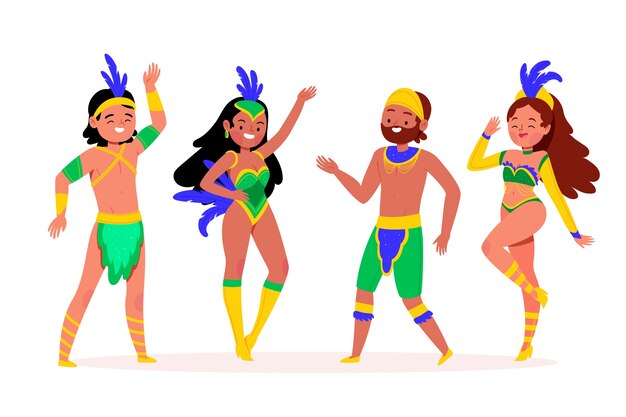 Carnaval brasileño bailando y pasando un buen rato