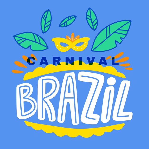 Carnaval brasileño dibujado a mano