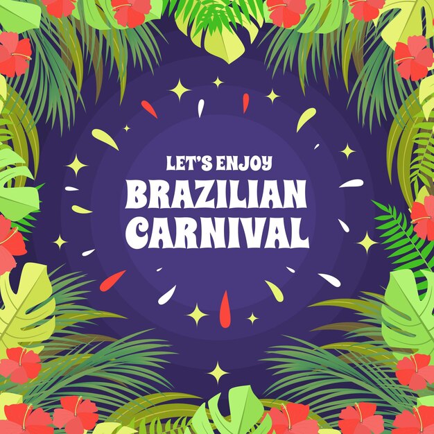 Vector gratuito carnaval brasileño de diseño plano