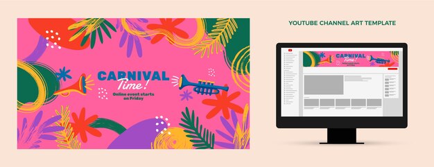 Carnaval dibujado a mano arte del canal de youtube