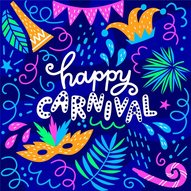 Vector gratuito carnaval dibujado a mano