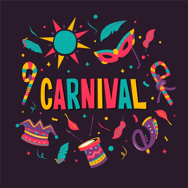 Carnaval dibujado a mano