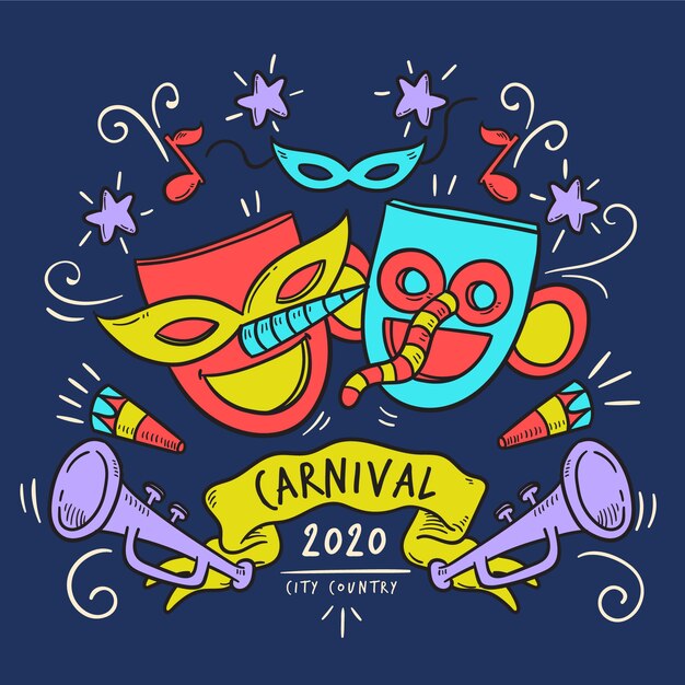 Carnaval dibujado a mano