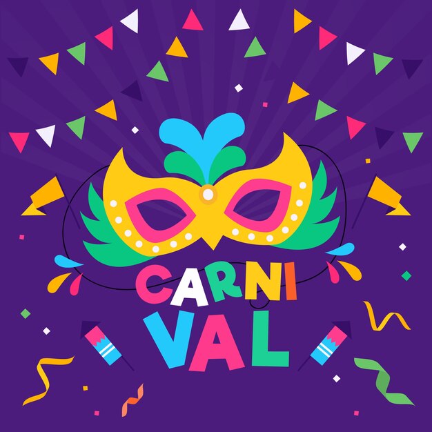 Carnaval en diseño plano