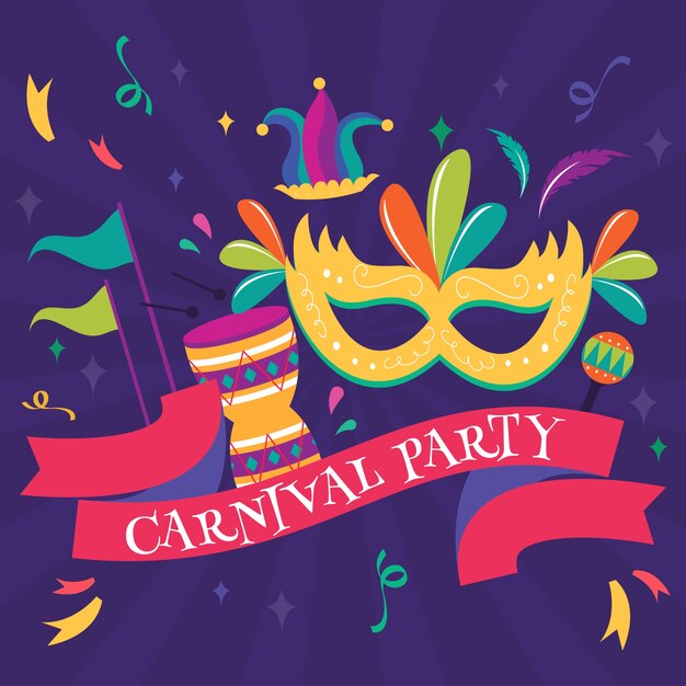 Carnaval en diseño plano