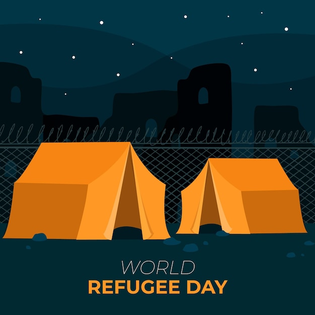 Carpas del día mundial de los refugiados