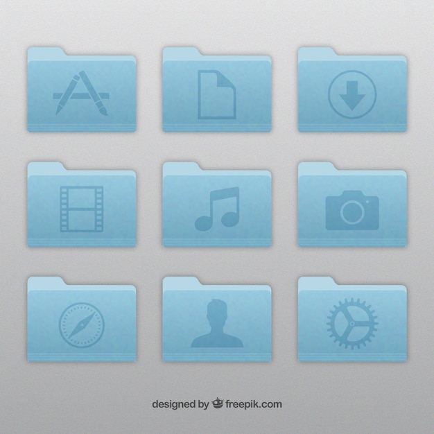 Vector gratuito carpeta de iconos de apple