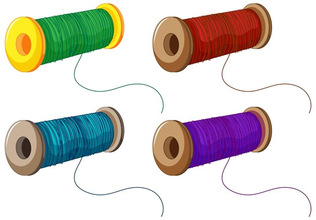 Carrete de color aislado sobre fondo blanco.