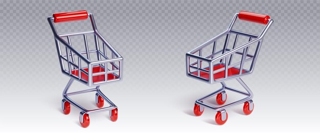 El carrito metálico de los supermercados