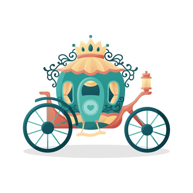 Carro ilustrado de cuento de hadas