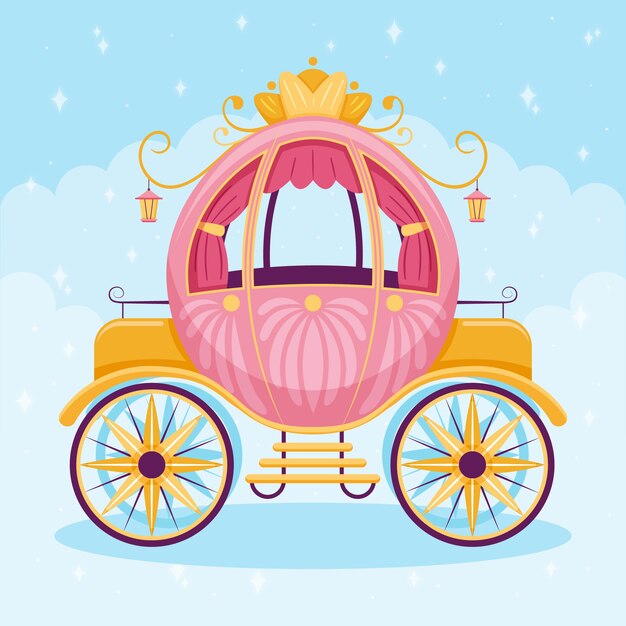 Carro mágico de cuento de hadas
