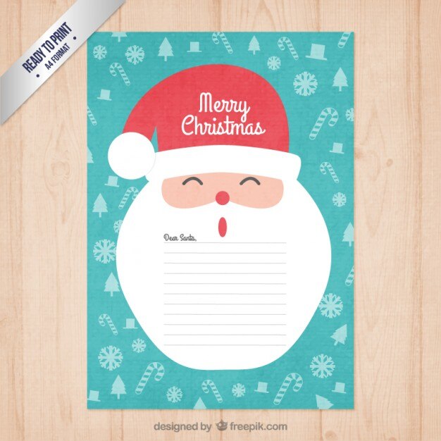 Carta de santa claus divertido