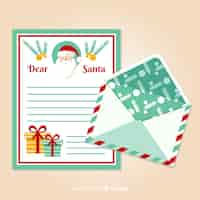 Vector gratuito carta y sobre creativo para navidad