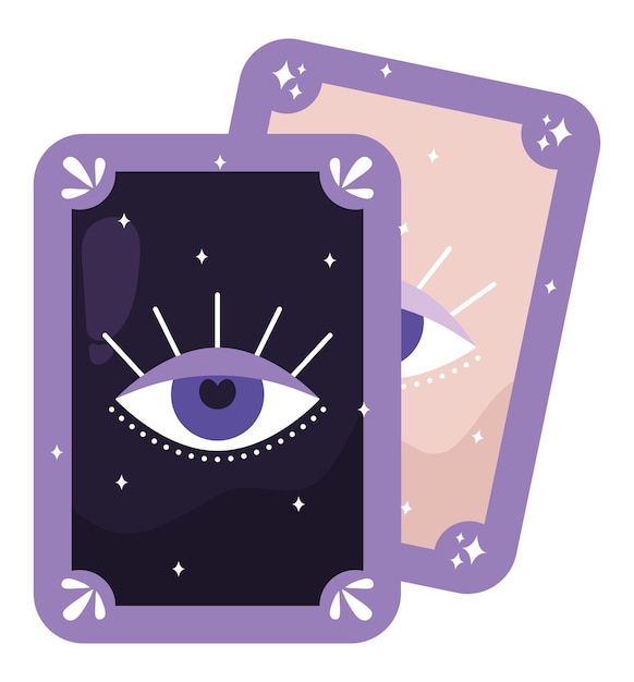 Vector gratuito las cartas de tarot brillantes