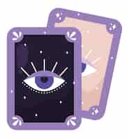 Vector gratuito las cartas de tarot brillantes