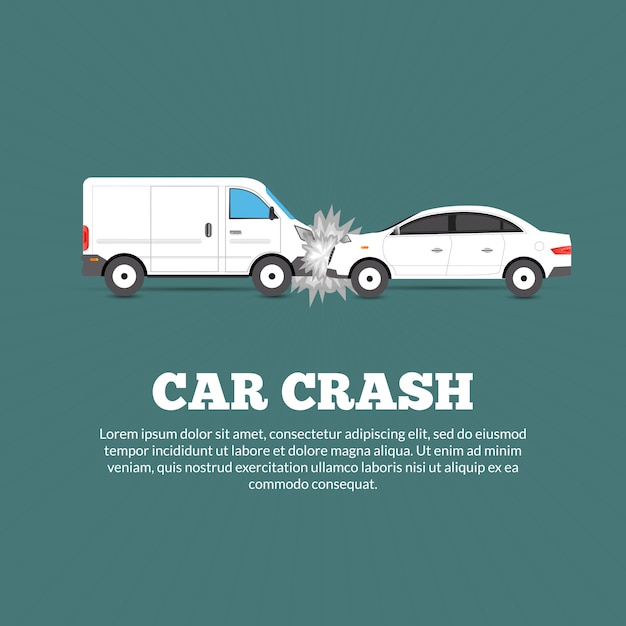 Vector gratuito cartel de accidente automovilístico