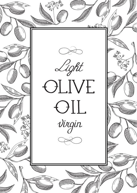 Cartel de aceite de oliva ligero abstracto