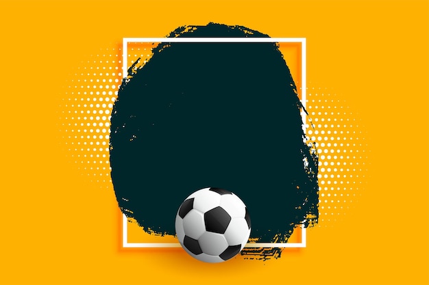 Cartel amarillo del torneo de fútbol 3d de estilo grungy para campeones