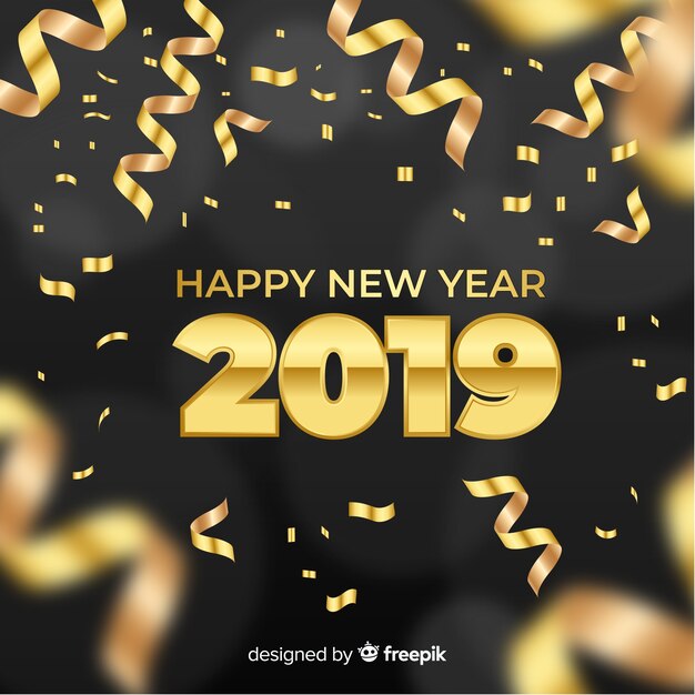 Cartel de año nuevo 2019