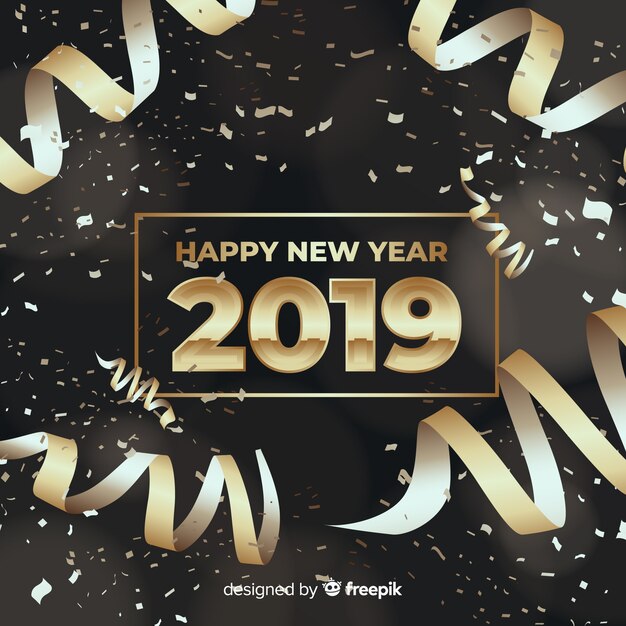 Cartel de año nuevo 2019