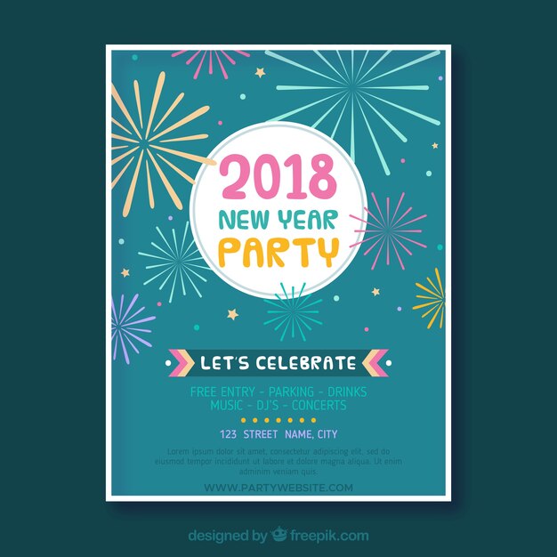 Cartel de año nuevo 