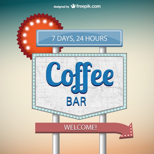 Cartel de cafetería